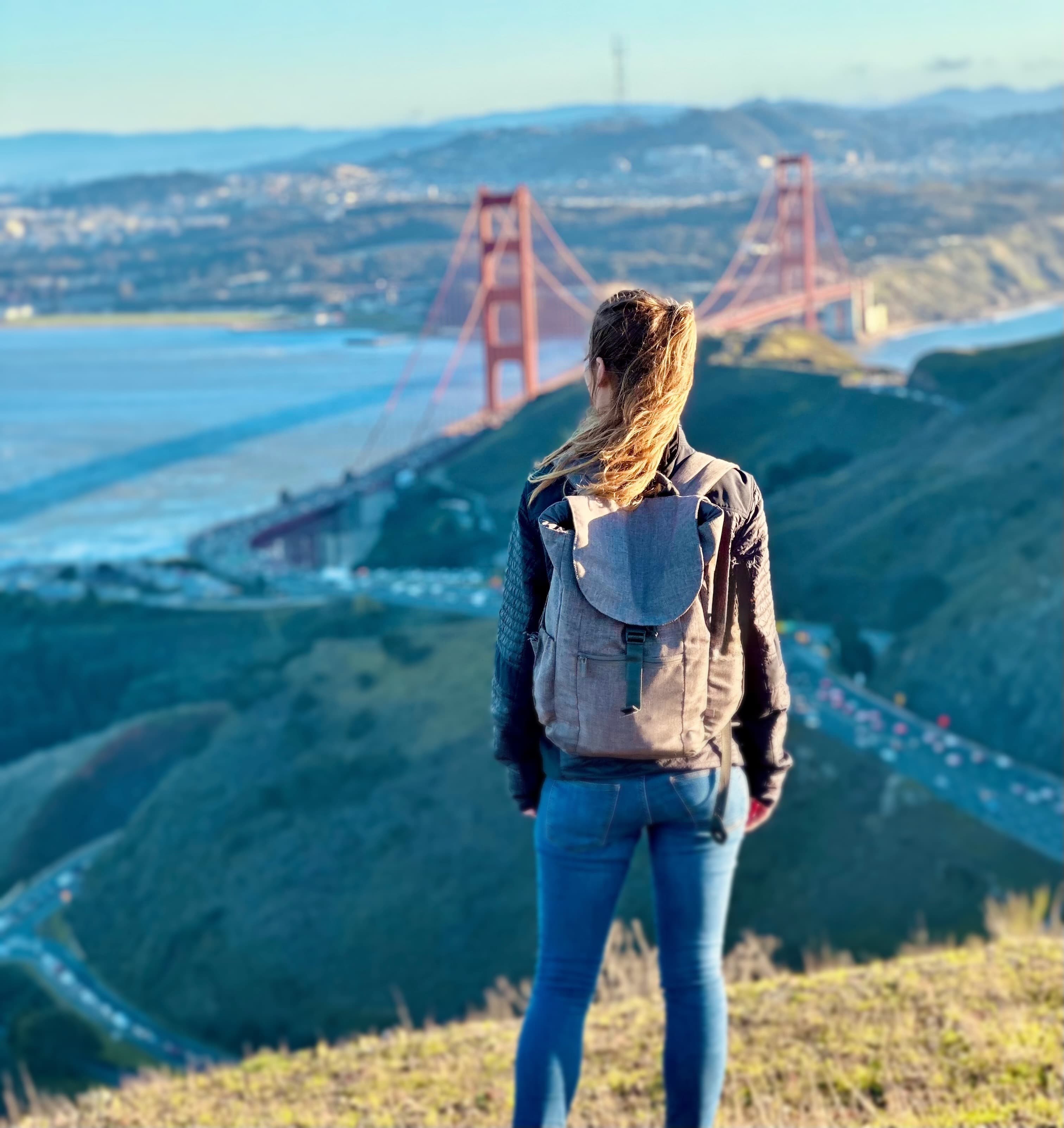 blog author standing on a hillside